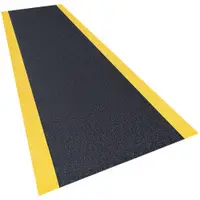 Premium Anti-Fatigue Mat, 3' x 16', Black/Yellow, 1/Each
