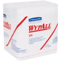 Kimberly Clark® WypALL® X70 1/4 Fold Industrial Pro Wipers Bulk Pack, 12.5" x 12", White, 76/Box, 12 Boxes/Case