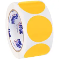 Tape Logic® Inventory Circle Labels, 2", Fluorescent Orange, 500/Roll