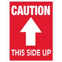 Tape Logic® Labels, "Caution This Side Up", Arrow, 3" x 4", Red/White, 500/Roll