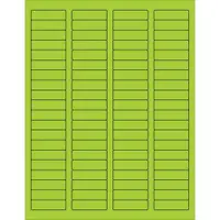 Tape Logic® Rectangle Laser Labels, 1 3/4" x 1/2", Fluorescent Green, 8000/Case