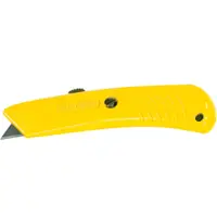 Safety Grip Utility Knife, Yellow, 10/Case