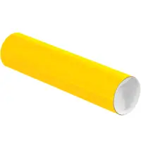 Mailing Tubes with Caps, 3" x 12", Yellow, 24/Case