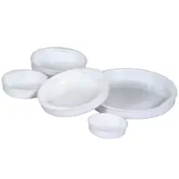 Plastic End Caps, 6", White, 100/Case