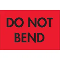 Tape Logic® Labels, "Do Not Bend", 2" x 3", Fluorescent Red, 500/Roll
