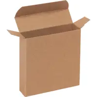 Reverse Tuck Folding Cartons, 4" x 1 1/16" x 4", Kraft, 500/Case