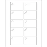 3 x 2 Pure Clear Rectangle Laser Labels 100 SHEETS
