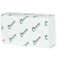 Simple Earth Single-Fold Towels, White, 16/Case