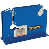 Heavy-Duty Bag Taper w/Trimmer, 3/8", Blue, 1/Each