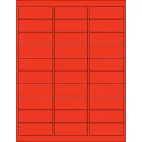 2 5/8 x 1" Red Rectangle Laser Labels 100 SHEETS