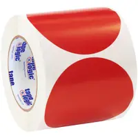 Tape Logic® Inventory Circle Labels, 4", Red, 500/Roll