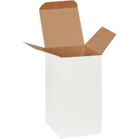 Reverse Tuck Folding Cartons, 4" x 4" x 8", White, 250/Case