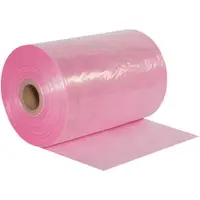 Anti-Static Poly Tubing, 2 Mil, 18" x 2150', Pink, 1/Roll