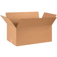 Corrugated Boxes, 28" x 16" x 12", Kraft, 10/Bundle; 120/Skid
