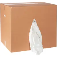 Box of Standard T-Shirt Rags, White, 415/Case, 50 Lbs/Case