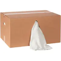Box of Shop Towel Rags, 14" x 14", Natural, 350/Case, 25 Lbs/Case