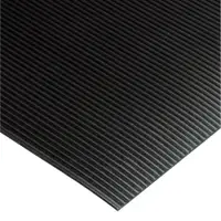 Corrugated Rib Runners, 3' x 105', Black, 1/Each