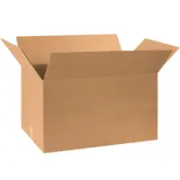 Double Wall Corrugated Boxes, 30" x 17" x 17", Kraft, 5/Bundle; 75/Skid