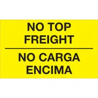 Tape Logic® Bilingual Labels, "No Carga Encima", 3" x 5", Fluorescent Yellow, 500/Roll