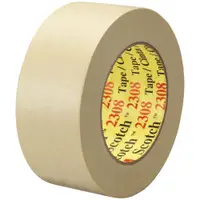 3M™ 2308 Masking Tape, 5.5 Mil, 2" x 60 yds., Natural, 24/Case