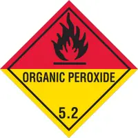 Tape Logic® Labels, "Organic Peroxide - 5.2", 4" x 4", Red/Black/Yellow, 500/Roll