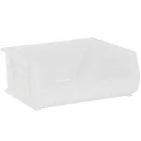 Plastic Stack & Hang Bin Boxes, 14 3/4" x 16 1/2" x 7, Clear, 6/Case