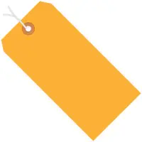 Shipping Tags, Pre-Strung, 13 Pt., 6 1/4" x 3 1/8", Fluorescent Orange, 1000/Case