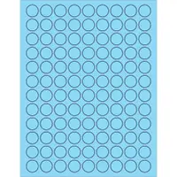 Tape Logic® Fluorescent Circle Laser Labels, 3/4", Pastel Blue, 10800/Case