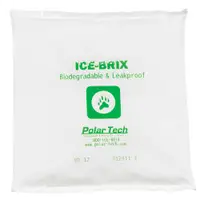 Ice-Brix™ Biodegradable Packs, 12 oz., 6" x 6" x 1", White, 48/Case