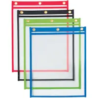 Heavy Weight Job Ticket Holders, 9" x 12", Assorted Colors, 20/Case