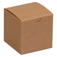Gift Boxes, 3" x 3" x 3", Kraft, 100/Case