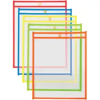 Stitched Assortment Pack Job Ticket Holders, 9" x 12", Assorted Colors, 25/Case
