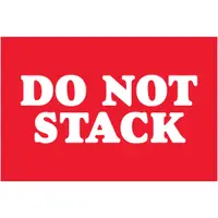 Tape Logic® Labels, "Do Not Stack", 2 x 3", Red/White, 500/Roll