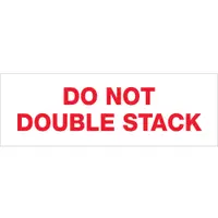 Tape Logic® Pre-Printed Carton Sealing Tape, "Do Not Double Stack...", 2.2 Mil, 2" x 110 yds., Red/White, 6/Case