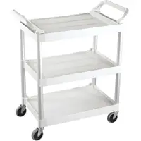 Rubbermaid® Service Cart, 34" x 19" x 38", White, 1/Each