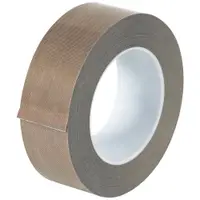 PTFE Glass Cloth Tape, 3 Mil, 1 1/2" x 18 yds., Brown, 1/Case