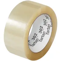 3M™ 302 Carton Sealing Tape, 1.6 Mil, 2" x 110 yds., Clear, 36/Case