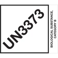 Tape Logic® Labels, "UN3373 Biological Substance Category B", 4" x 4 3/4", Black/White, 500/Roll