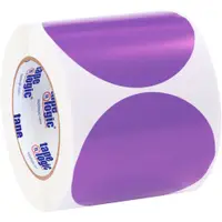 Tape Logic® Inventory Circle Labels, 4", Purple, 500/Roll