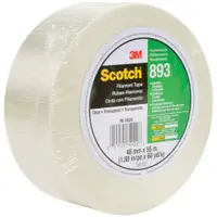 3M™ 893 Strapping Tape, 6.0 Mil, 2" x 60 yds., Clear, 6/Case