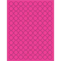 Tape Logic® Fluorescent Circle Laser Labels, 3/4", Fluorescent Pink, 10800/Case
