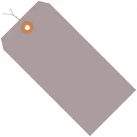 Shipping Tags, Pre-Wired, 13 Pt., 4 3/4" x 2 3/8", Gray, 1000/Case