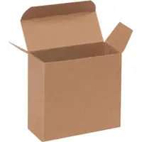 Reverse Tuck Folding Cartons, 4" x 1 5/8" x 4", Kraft, 500/Case