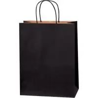 Tinted Shopping Bags, 10" x 5" x 13", Black, 250/Case