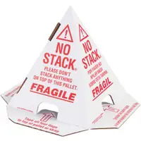 Pallet Cones - English, French & Spanish, 8" x 8" x 10", White with Red Print, 100/Case