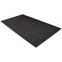 Deluxe Vinyl Carpet Mat, 4' x 6', Charcoal, 1/Each