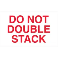Tape Logic® Labels, "Do Not Double Stack", 3" x 5", Red/White, 500/Roll