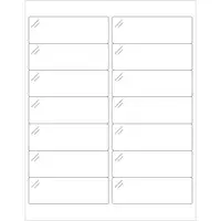 Tape Logic® Rectangle Laser Labels, 4" x 1 1/3", Crystal Clear, 1400/Case
