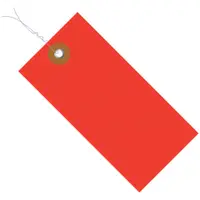 Tyvek® Shipping Tags, Pre-Wired, 3 1/4" x 1 5/8", Red, 100/Case