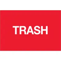 Tape Logic® Labels, "Trash", 2" x 3", Fluorescent Red, 500/Roll